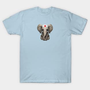 Cute Baby Elephant Nurse T-Shirt